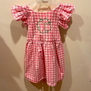 Pink Gingham Monogrammed dress